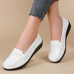 Diana - Genuine Leather Moccasin White