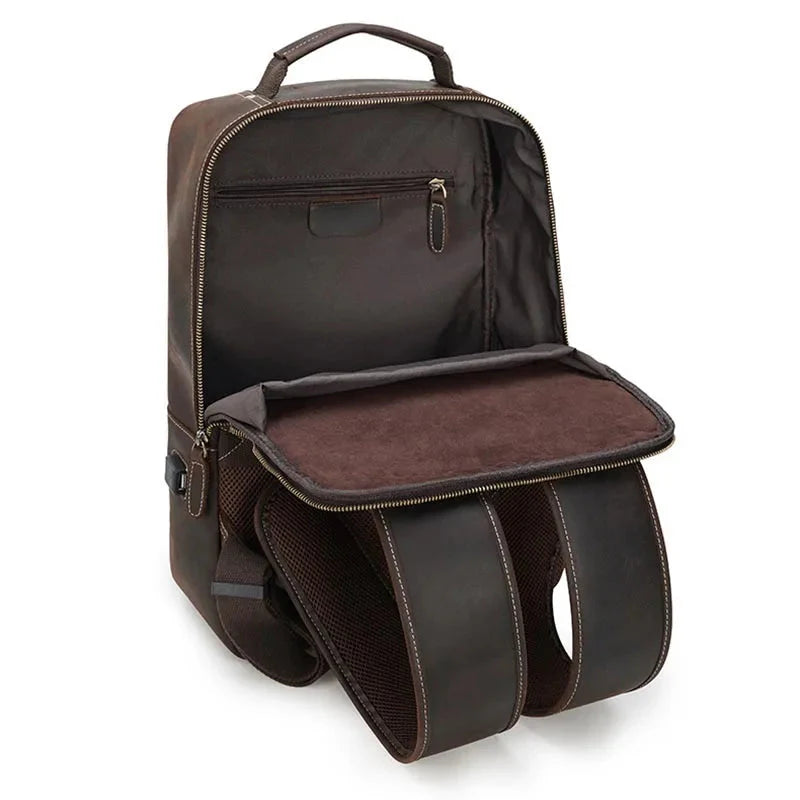Stylish Leather Backpack for Everyday Use-MODAUTLET