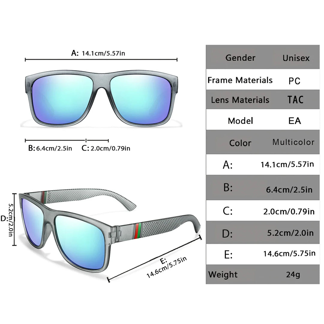Retro Square Polarized Sport Sunglasses-MODAUTLET