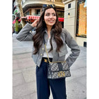 Stylish Wool Cropped Jacket in Heather