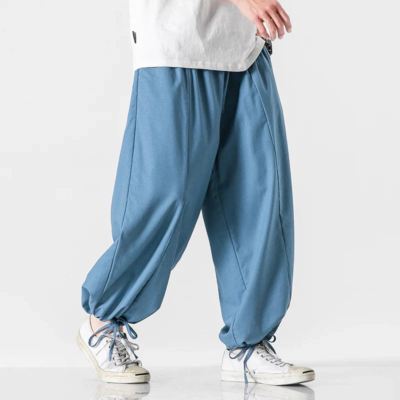 Men's Wide-Leg Japanese Pants - Suki Mirage Style