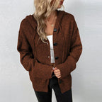 Lightweight Knit Hooded Cardigan for Women - Cozy & Warm Everyday Wear
