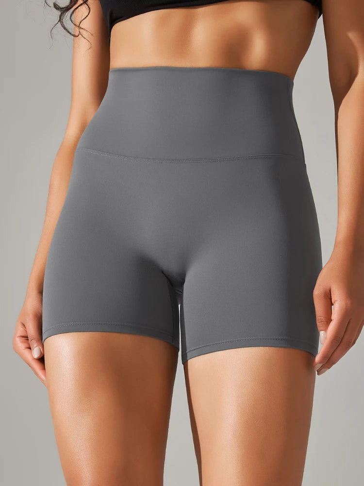 Women's High Waist Squat Proof Yoga Shorts for Fitness and Cycling