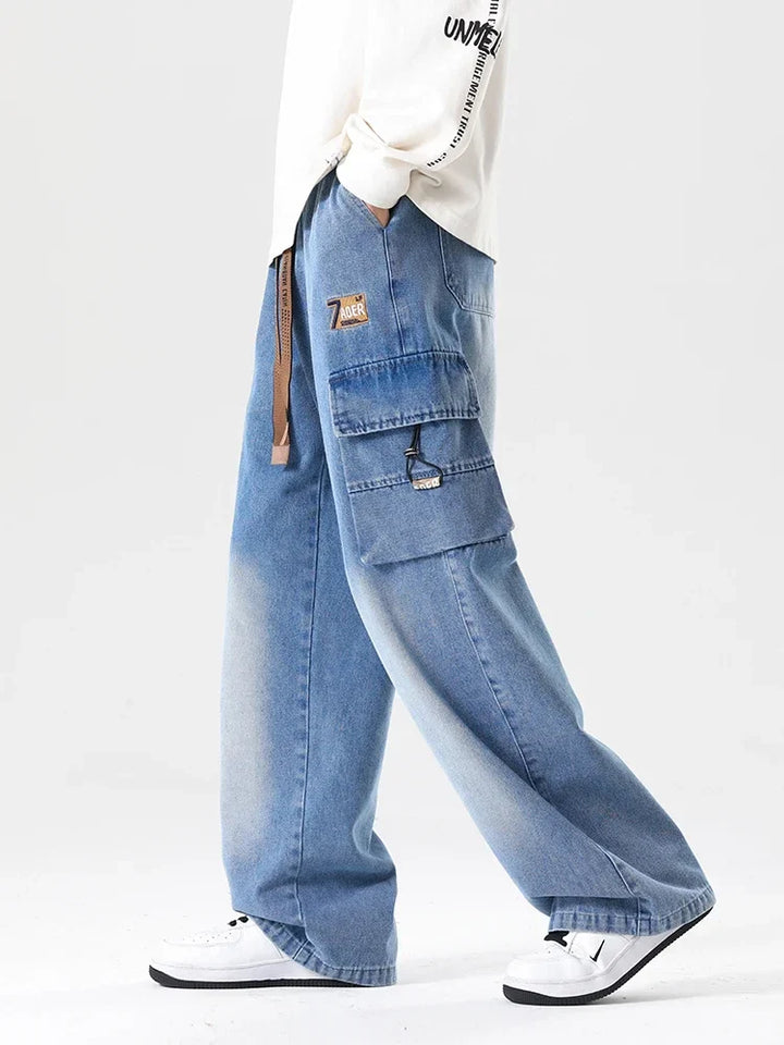 Men's Voyage Denim Cargo Pants-MODAUTLET