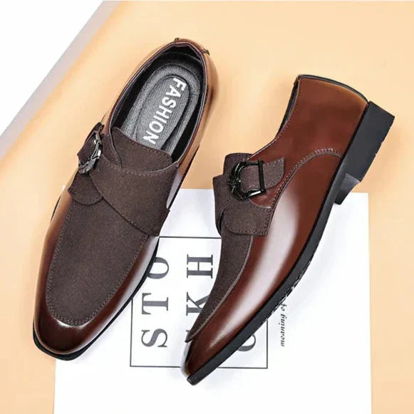 Oliver Handcrafted Leather Monk‑Strap Shoes-MODAUTLET