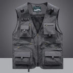 Utility Vest for Versatile Outdoor Use Gray