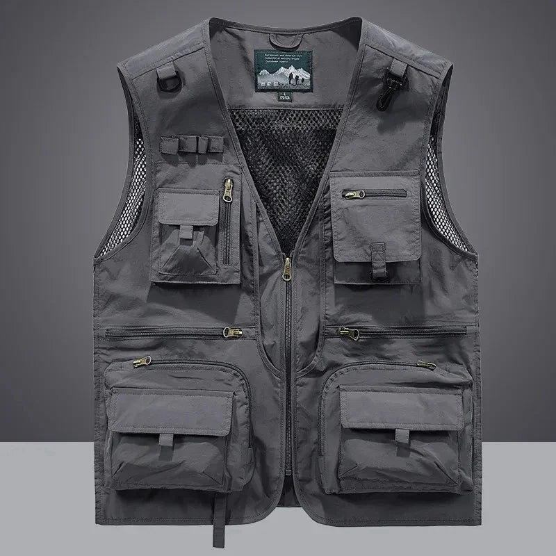 Utility Vest for Versatile Outdoor Use Gray