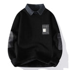 Men's Denim Knit Top Black