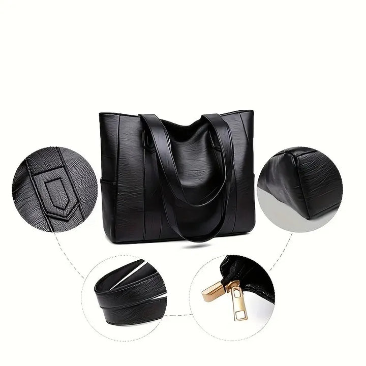 Vintage Large Capacity Vegan Tote Bag For Daily Use-MODAUTLET
