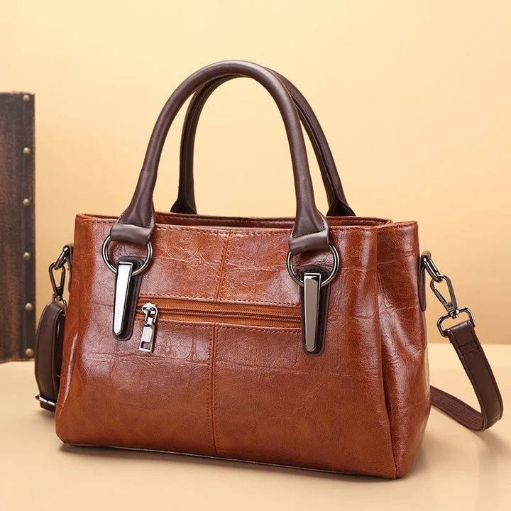 Classic Leather Handbag - Timeless Style and Elegance-MODAUTLET