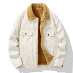 Men's Corduroy Jacket - Stylish and Comfortable Outerwear White