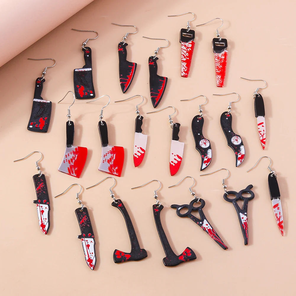 Spooky Blood Drip Earrings-MODAUTLET