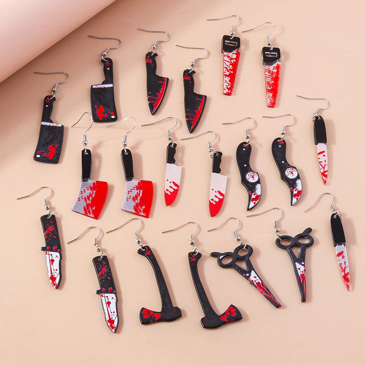Spooky Blood Drip Earrings-MODAUTLET