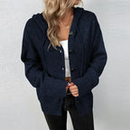 Lightweight Knit Hooded Cardigan for Women - Cozy & Warm Everyday Wear