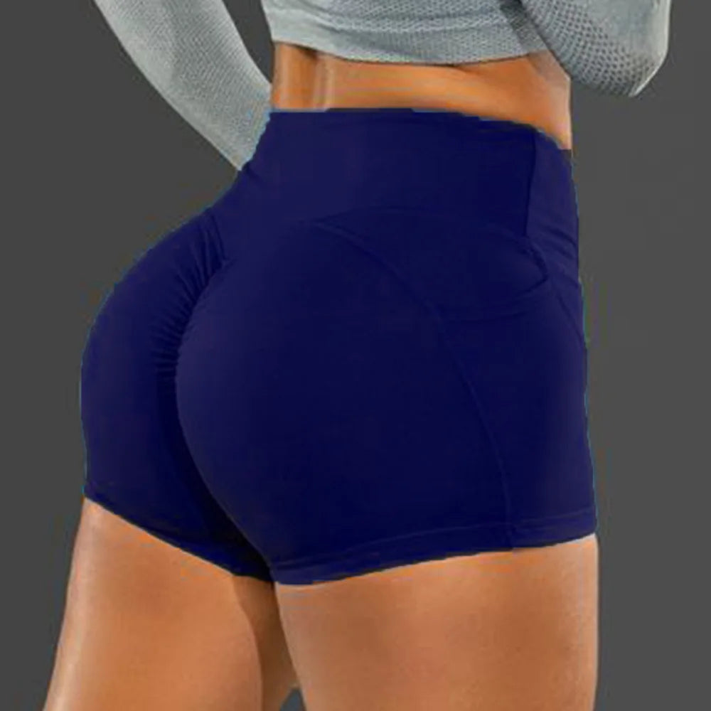 Women's High Waist Seamless Fitness Shorts for Hip Lifting and Running