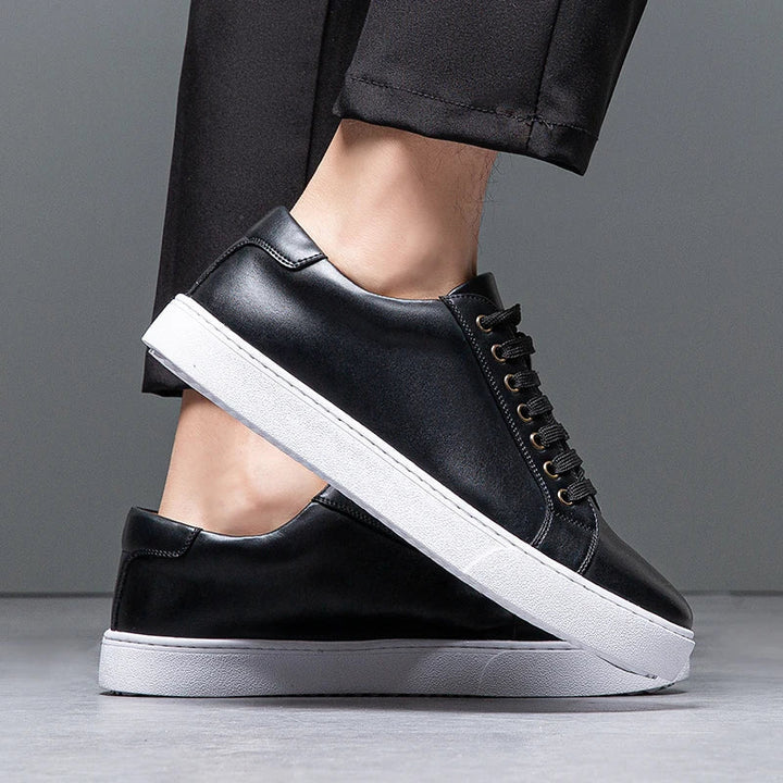 Men's Comfortable Leather Sneakers-MODAUTLET