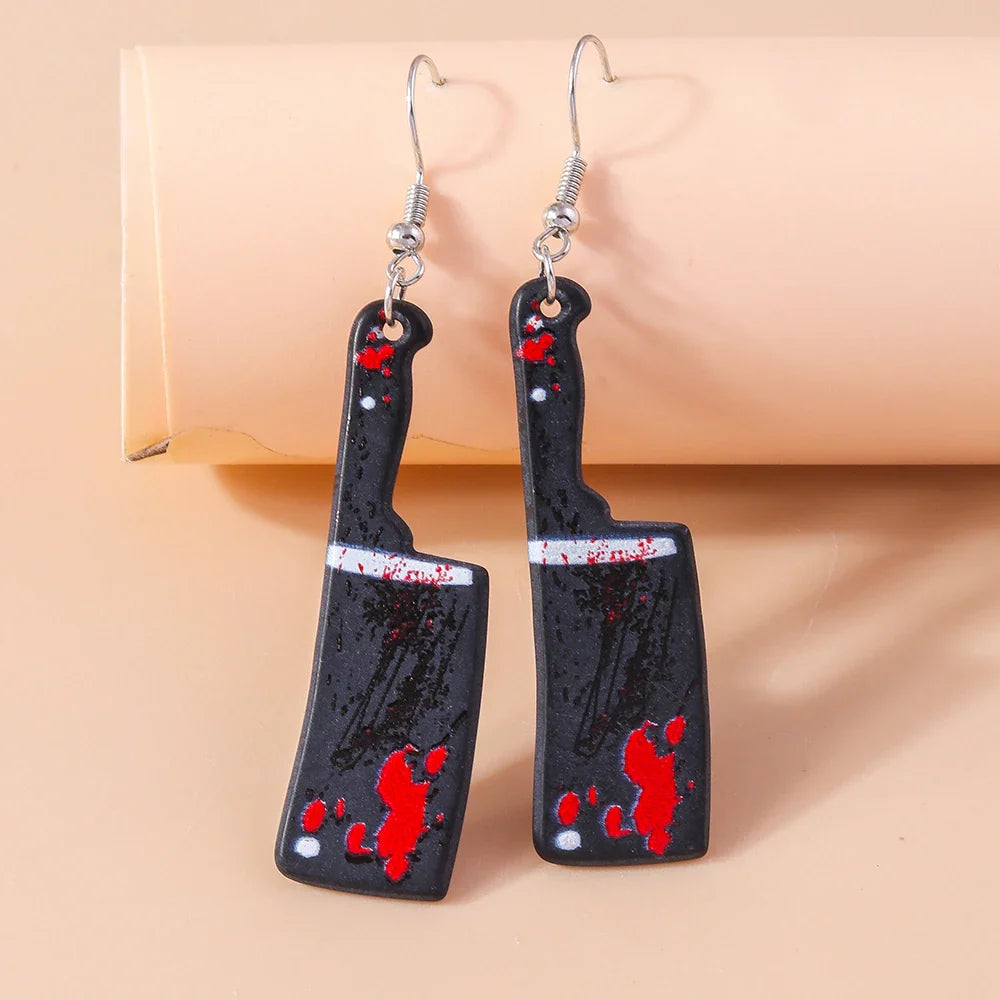 Spooky Blood Drip Earrings-MODAUTLET