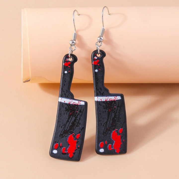 Spooky Blood Drip Earrings-MODAUTLET