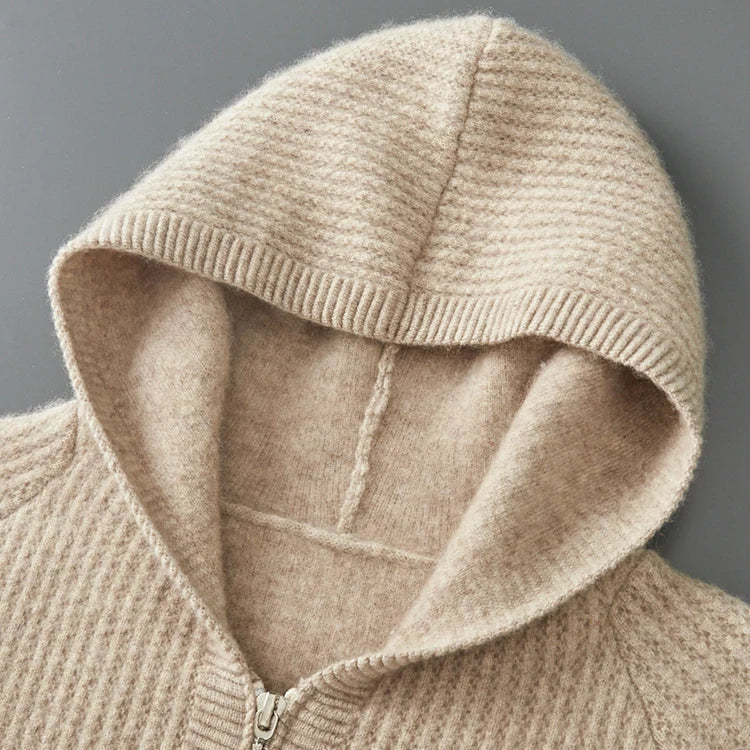 Men's Cashmere Zip Hoodie - Sorrento Style