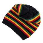Striped Knitted Slouchy Winter Beanie for Women
