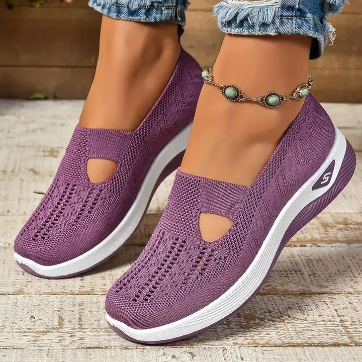 Women's Breathable Knit Sneakers-MODAUTLET