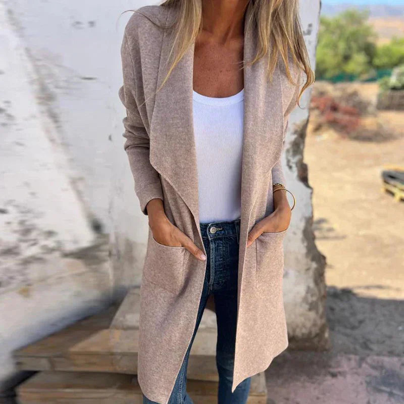 Soft Knit Cardigan - Cozy & Stylish Khaki