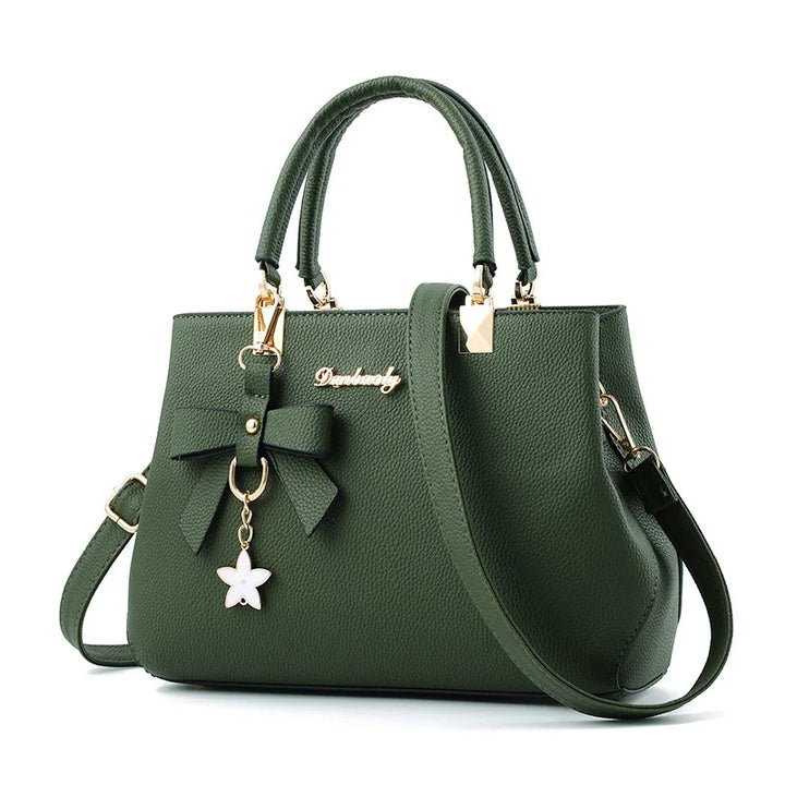 Elegant Women's Messenger Bag with Flower Pendant-MODAUTLET