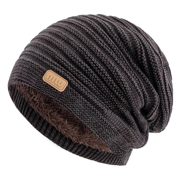 Unisex Striped Slouchy Winter Hat-MODAUTLET