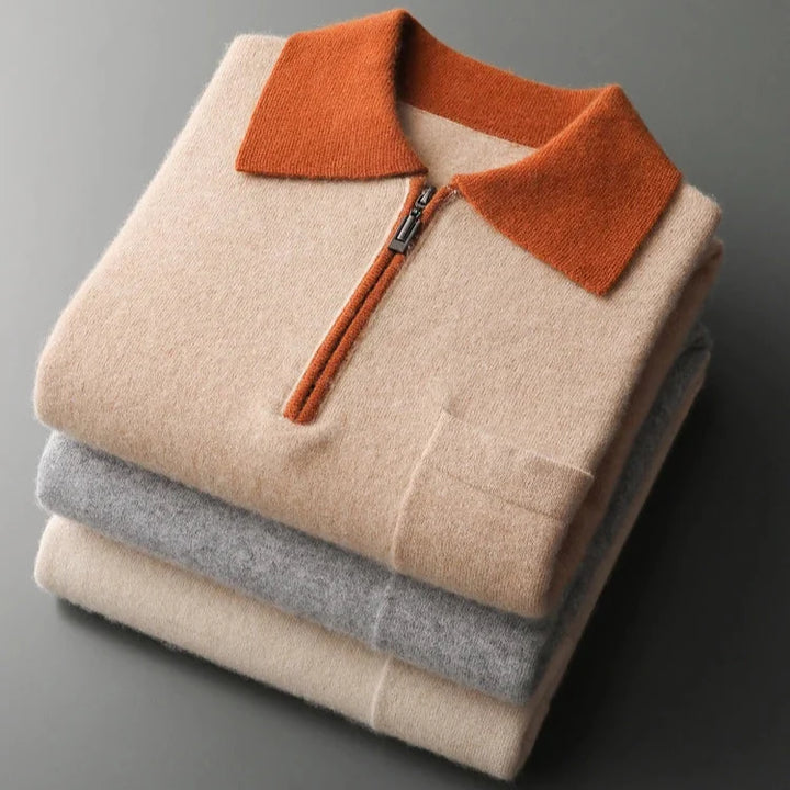 Men's Cashmere Polo - Torino Style-MODAUTLET