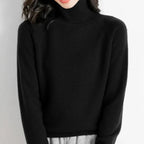 Women's Classic Mock-Neck Sweater Black