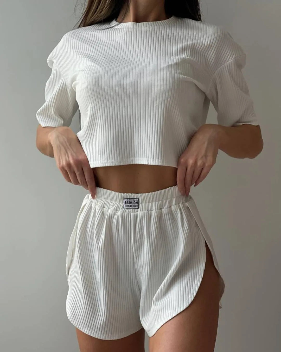 Women's Capri Coast Pajama Set – Comfortable and Stylish Sleepwear White