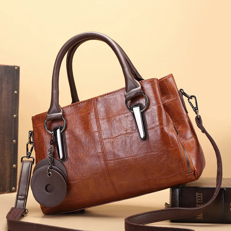 Classic Leather Handbag - Timeless Style and Elegance-MODAUTLET