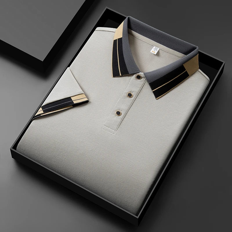 Men's Trimmed Polo Shirt-MODAUTLET