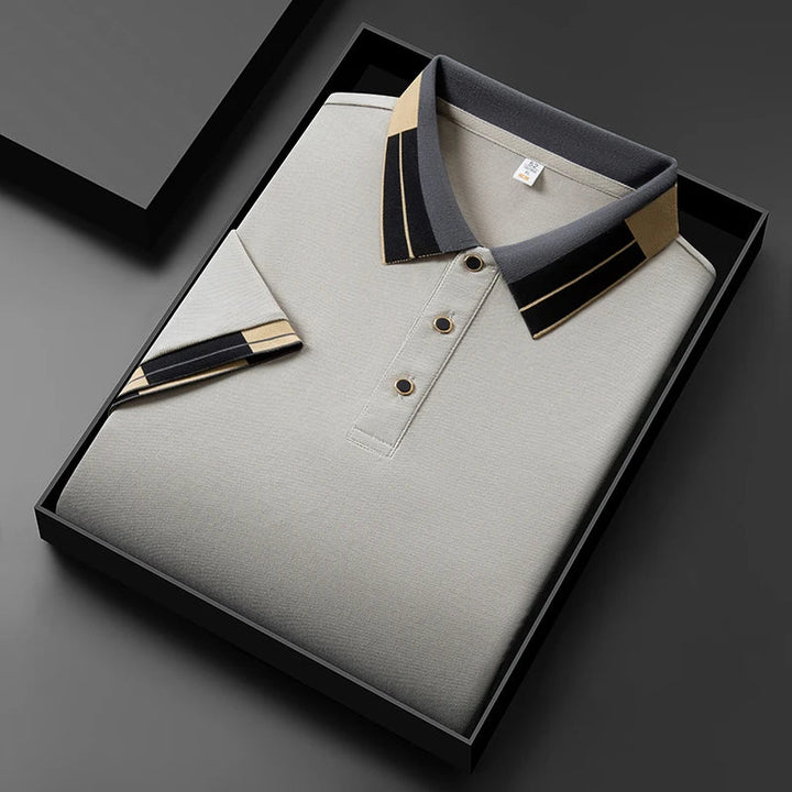 Men's Trimmed Polo Shirt-MODAUTLET