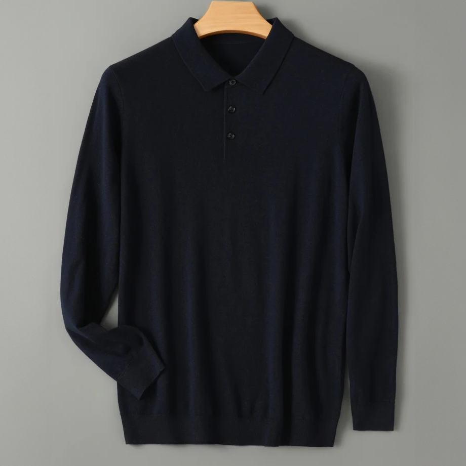 Men's Wool Polo Shirt-MODAUTLET