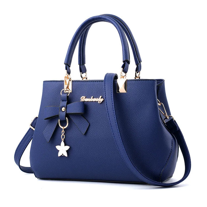 Elegant Women's Messenger Bag with Flower Pendant-MODAUTLET