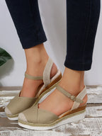 Woman's Closed Toe Wedge Sandals