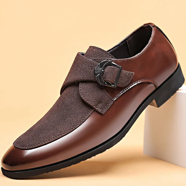 Oliver Handcrafted Leather Monk‑Strap Shoes-MODAUTLET