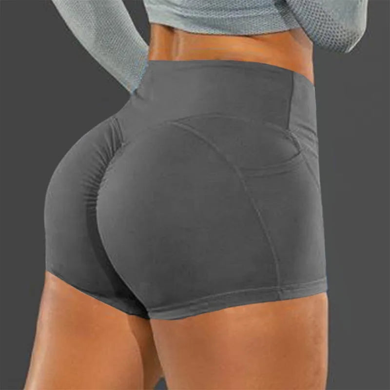 Women's High Waist Seamless Fitness Shorts for Hip Lifting and Running