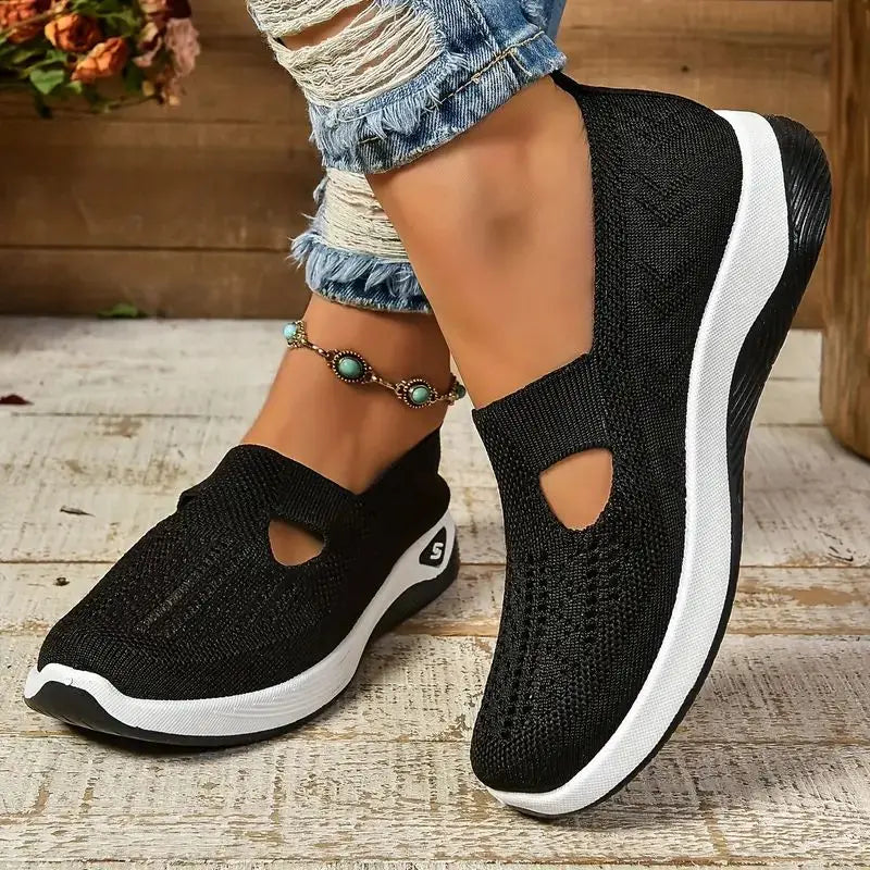 Women's Breathable Knit Sneakers-MODAUTLET