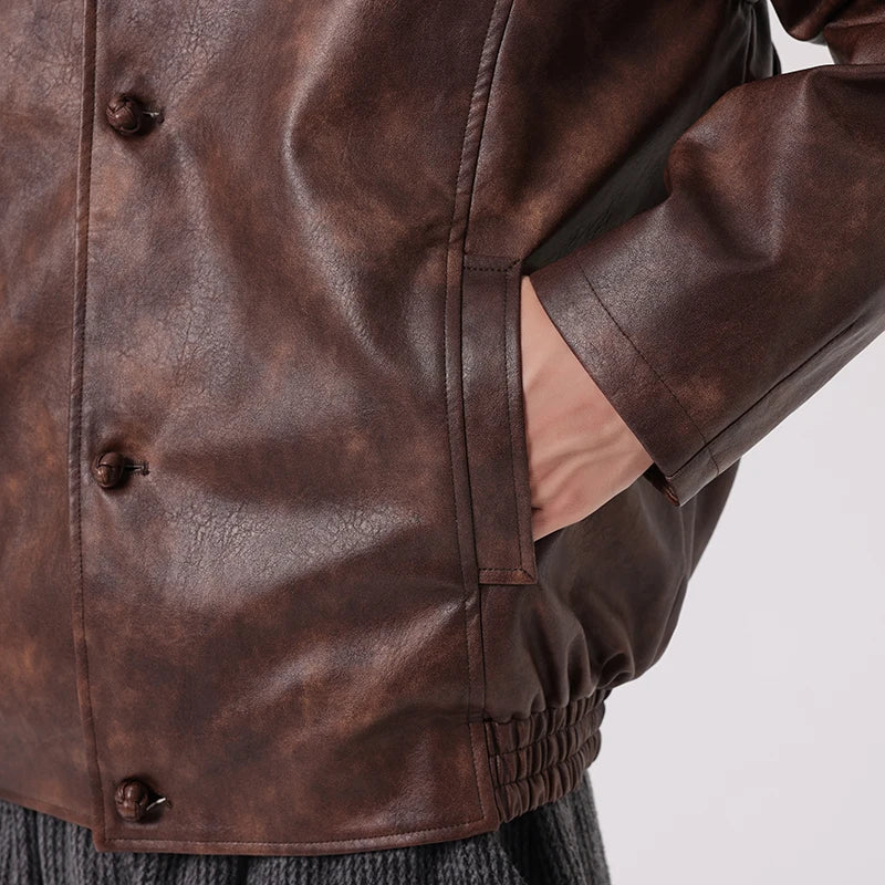 Men's Vintage Leather Jacket - Classic Style