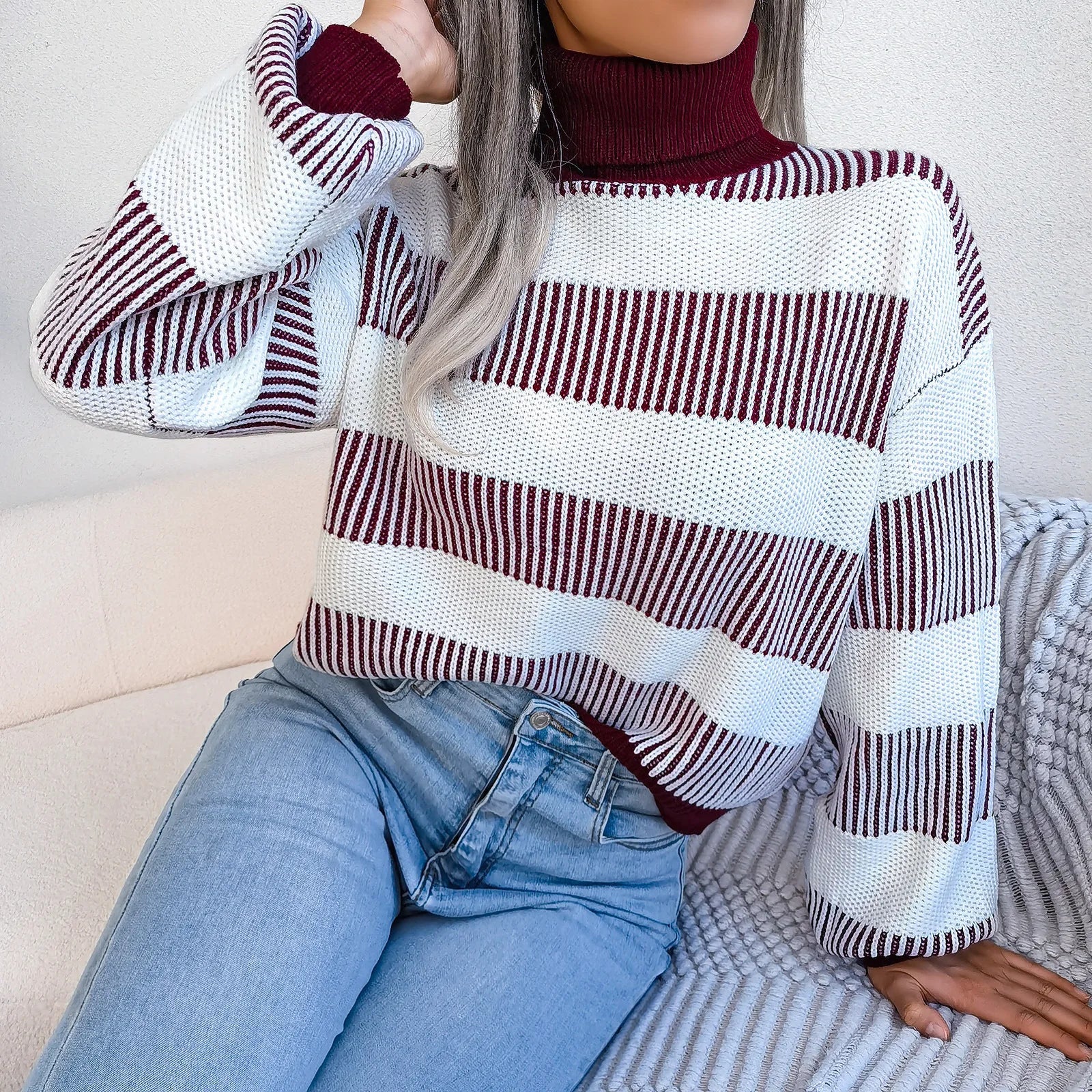 Women's Merlot Knit Sweater