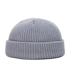 Cozy Winter Knit Beanie – Warm Unisex Skull Cap Light Gray One Size