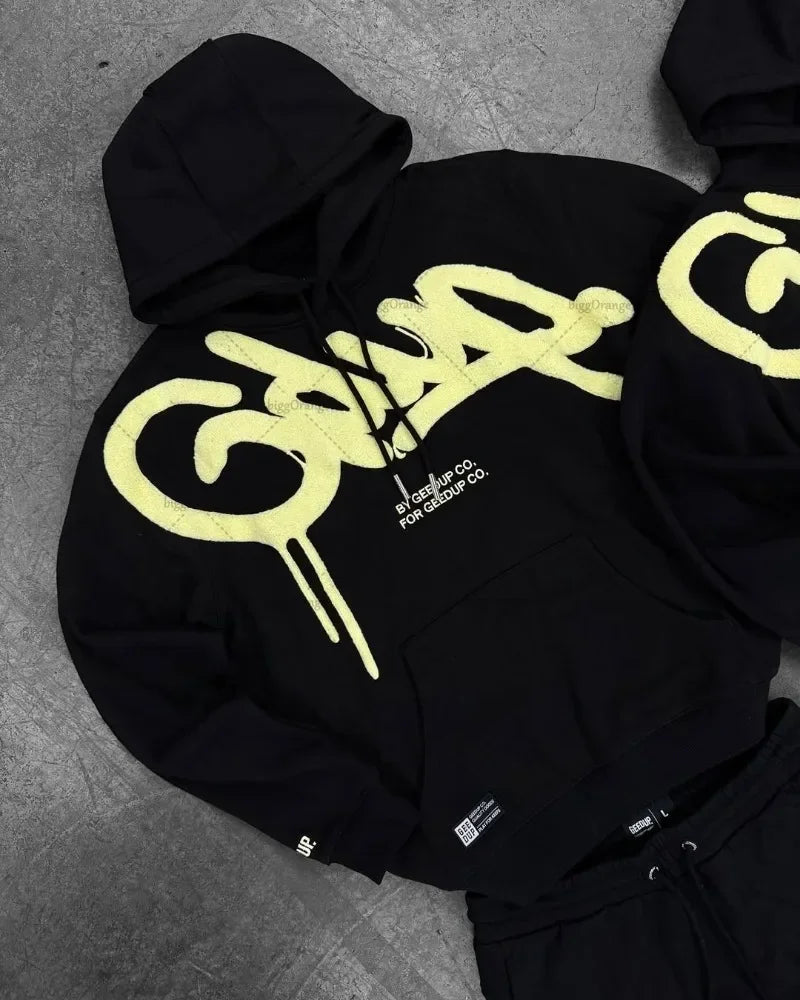 Y2K Harajuku Oversized Letter Hoodie Yellow