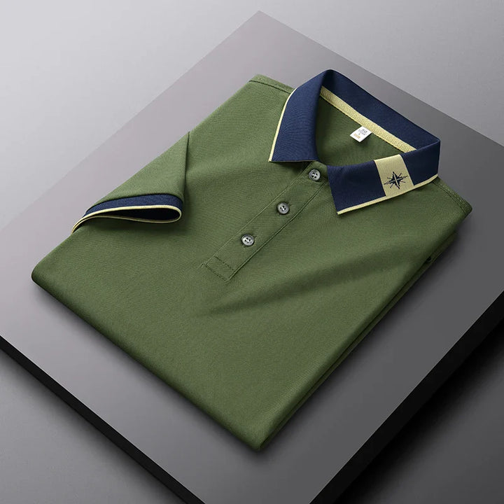 Men's Compass Polo Shirt - Verdant Green-MODAUTLET