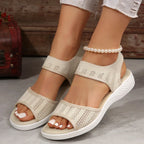 Women's Cushioned Heel Sandals Beige