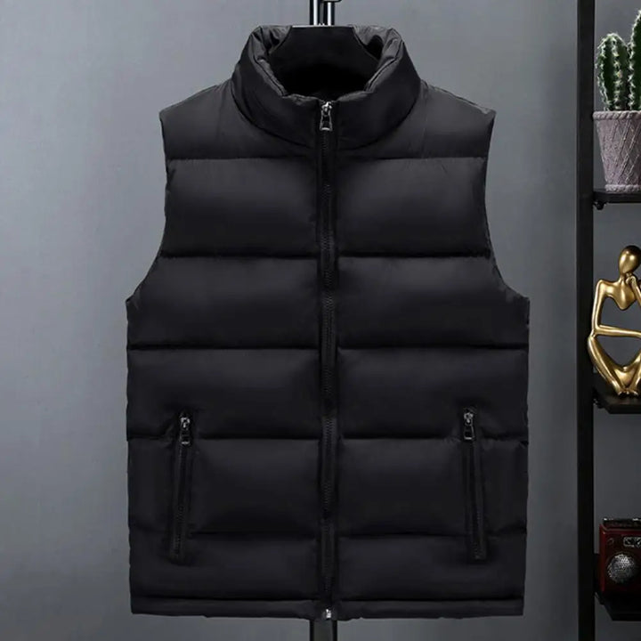Men's Lightweight Quilted Puffer Vest with Slim Collar
