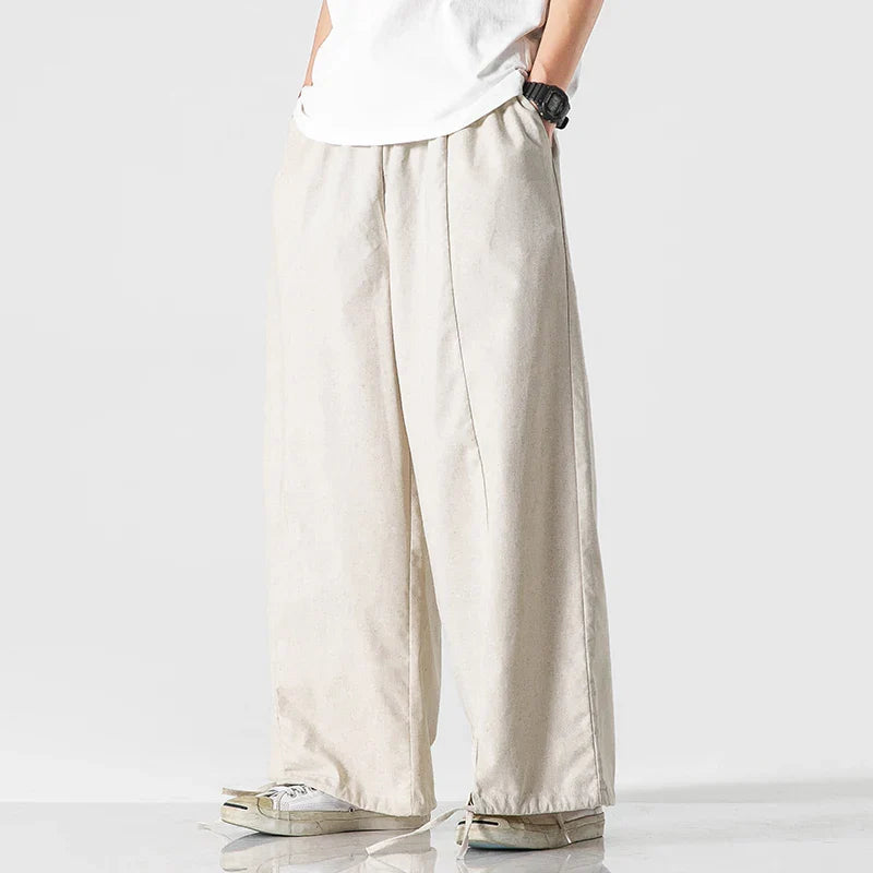 Men's Wide-Leg Japanese Pants - Suki Mirage Style