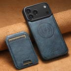 Premium Leather iPhone Case - Stylish Protection Blue