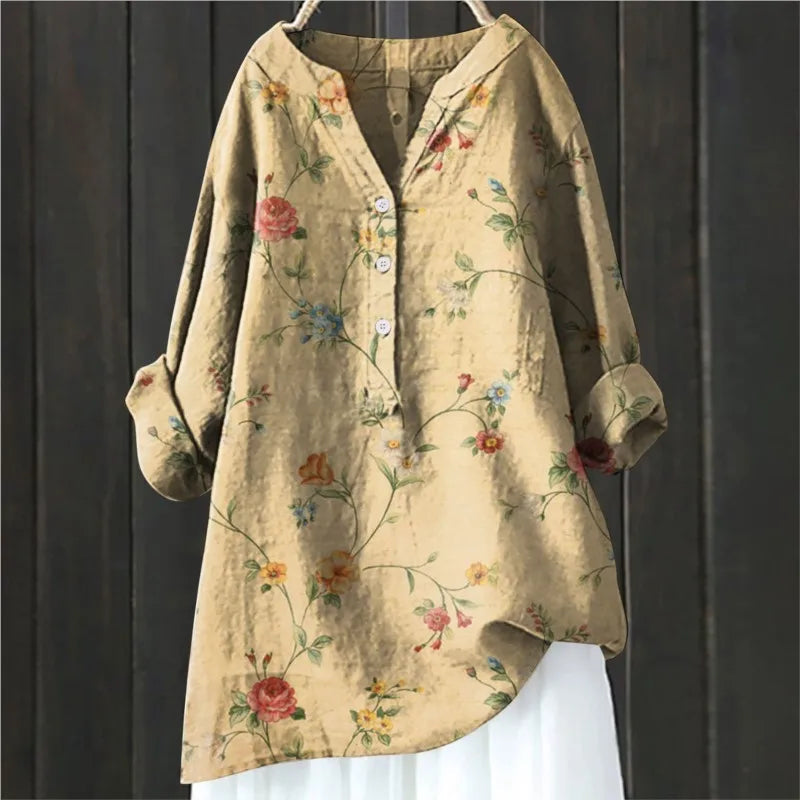 Women's Soft Floral Blouse-MODAUTLET